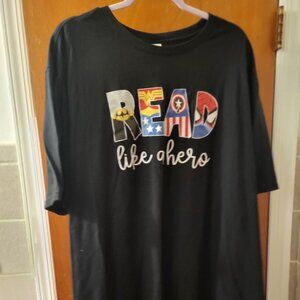 Read Like A Hero plus size t-shirt